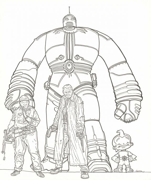 Geof Darrow - Hard Boiled, Illustration originale 
