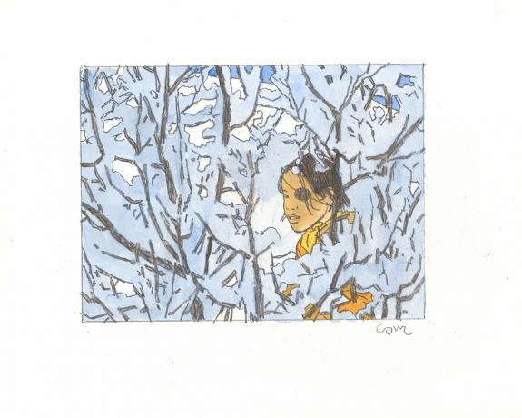 Cosey - Yiyun, Illustration originale pr&eacute;sente dans le carne