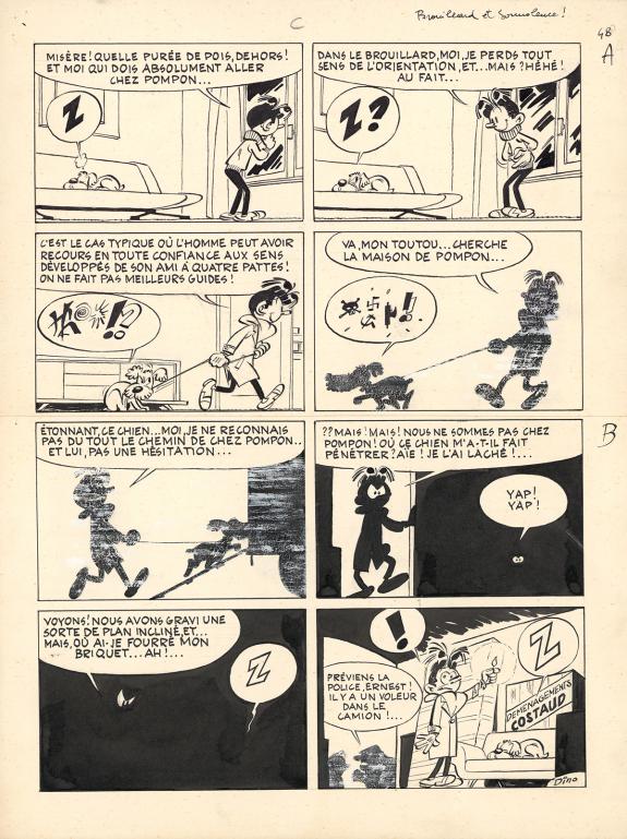 Dino Attanasio - Modeste et Pompon, Planche originale n&deg;48