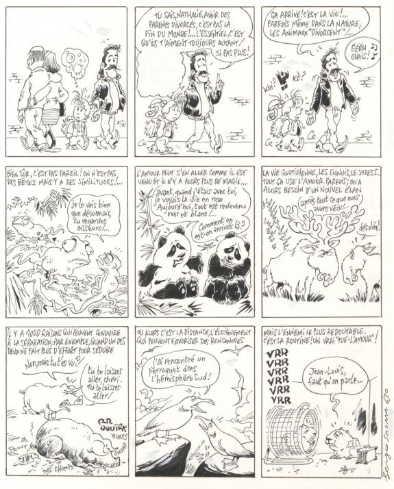 Sergio Salma - Nathalie, Planche originale, gag n&deg;630