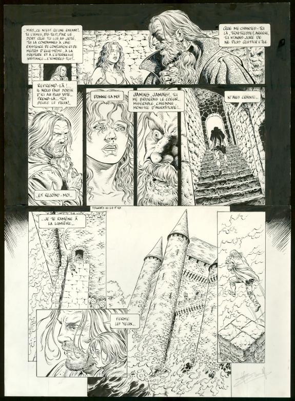 Yves Swolfs - L&eacute;gende, Le Secret des &Eacute;&iuml;les, Planche original