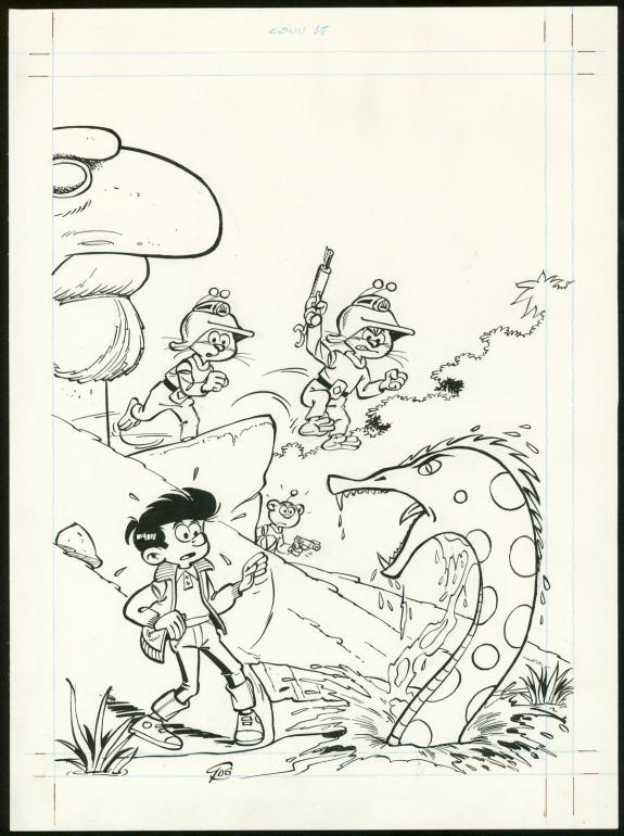 Roland Gos - Le Scrameustache, L'Antre de Satic, Couverture 