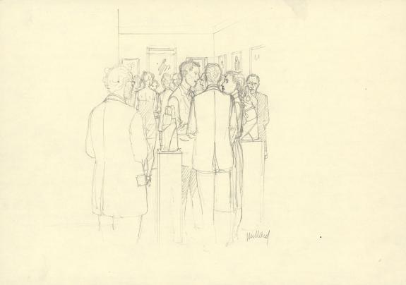 Andr&eacute; Juillard - Apr&egrave;s la pluie, Crayonn&eacute; original 