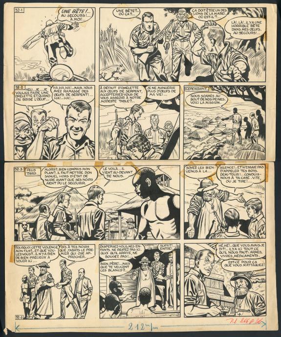 Victor Hubinon - Tiger Joe, La Piste de l'Ivoire, Planche or