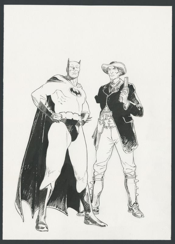 Fran&ccedil;ois Boucq - Illustration originale - Batman et le Bounc