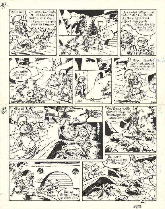 Roland Gos - Le Scrameustache, Le Ren&eacute;gat, Planche originale