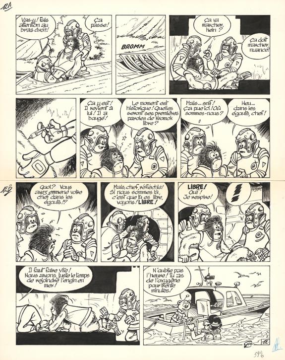 Roland Gos - Le Scrameustache, Les Kromoks en folie, Planche