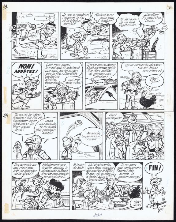Roland Gos - Le Scrameustache, Le Stagiaire, Planche origina
