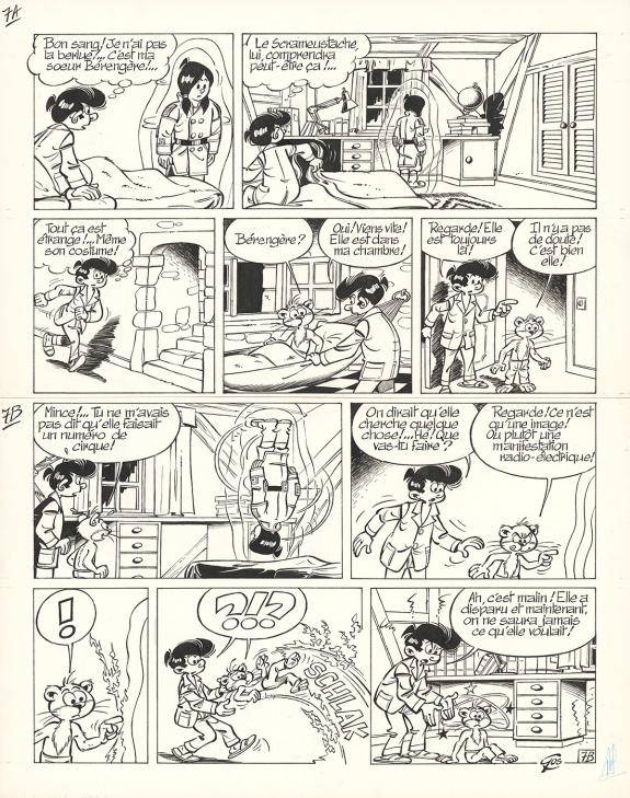 Roland Gos - Le Scrameustache, Le Grand retour, Planche orig