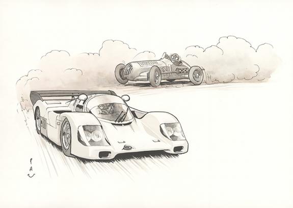 Pau  - Curtiss Hill, Illustration originale in&eacute;dite