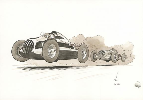 Pau  - Curtiss Hill, Illustration originale in&eacute;dite