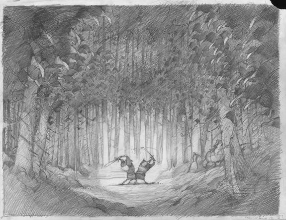 Fr&eacute;d&eacute;ric Pillot - Orlando Furioso, Crayonn&eacute; original chapitr