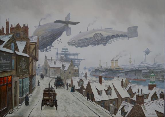 Vadim Voitekhovitch - At the Harbor, peinture originale