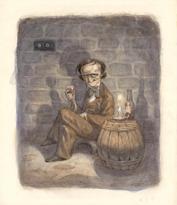 Peter de S&egrave;ve - Edgar Allan Poe, illustration originale