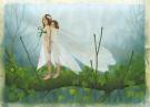 Erl&eacute; Ferronni&egrave;re - F&eacute;es et D&eacute;esses, Deux f&eacute;es sur branches, 