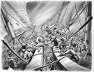 Riff Reb's - L'&Icirc;le au tr&eacute;sor, Bord &agrave; bord, illustration orig